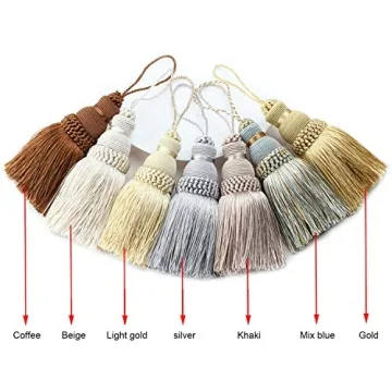 Fenghuangwu Colorful Tassel Key Tassels for DIY Decor