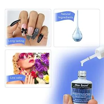 MIA SECRET 0.5Floz NAIL GEL GLUE FOR EXTENSIONS UV-LED SOAK OFF
