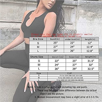 TWFRHC Women's Ribbed Seamless High Waist Gym Set