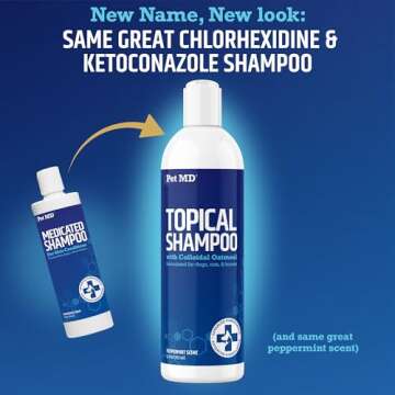 Pet MD TopicalShampoo for Dogs, Cats, & Horses- 12 oz