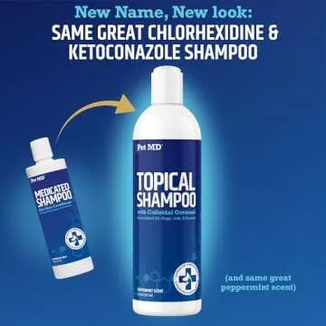 Pet MD TopicalShampoo for Dogs, Cats, & Horses- 12 oz