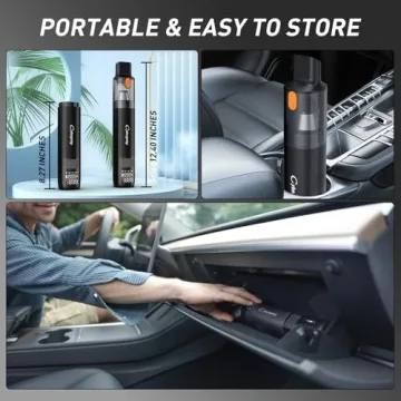 Compact 2-in-1 Tire Inflator and Car Vacuum
