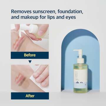 ROUND LAB 1025 Dokdo Cleansing Oil 6.76 Fl Oz, Facial Oil Cleanser for Face, Deep Pore Cleansing, Makeup Blackhead Impurities Remover, Easy to Wash Off No Oily Residue, Korean Skin Care