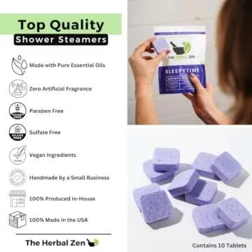 Lavender Shower Steamers Aromatherapy with Essential Oils, Made in the USA Shower Bombs, Shower Bomb Aromatherapy, Relaxing Gifts for Women, Spa Day Gifts, Birthday Gifts for Women and Men