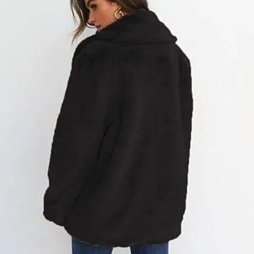 Plus Size YRAETENM Faux Fur Winter Coat for Women