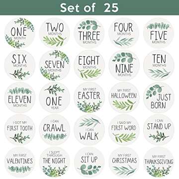 Gender Neutral Baby Milestone Stickers - Unisex Designs