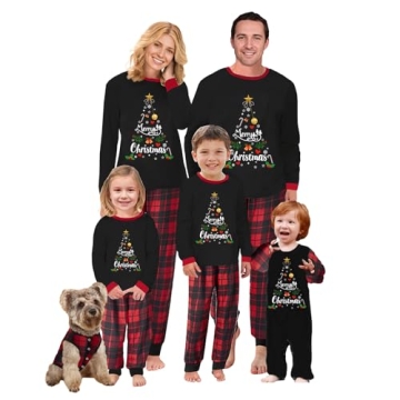 WephuPSho Christmas Family Pajamas Sets - Matching Holiday Sleepwear