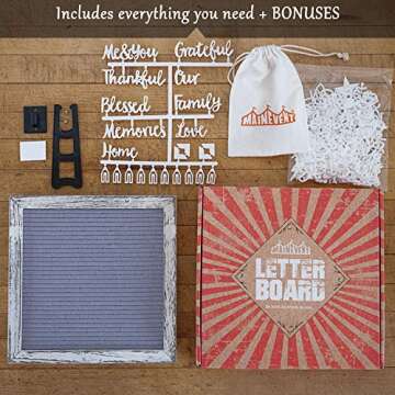 Felt Letter Board with Letters Numbers Pre Cut 10x10 Inch, First Day Of School Board Classroom Decor...