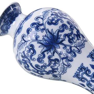 LianLe Retro Blue and White Decorative Porcelain Vase