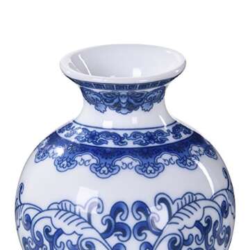 LianLe Retro Blue and White Decorative Porcelain Vase