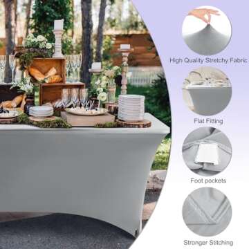 ABCCANOPY Spandex 6ft Tablecloth - Durable and Stylish Table Covers