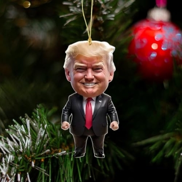 Trump Christmas Ornaments 2024 - 7 Pack Fun Decorations