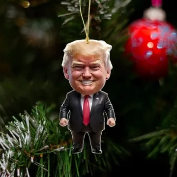 Trump Christmas Ornaments 2024 - 7 Pack Fun Decorations