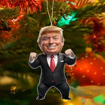 Trump Christmas Ornaments 2024 - 7 Pack Fun Decorations