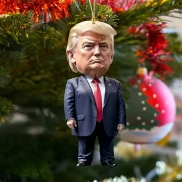 Trump Christmas Ornaments 2024 - 7 Pack Fun Decorations