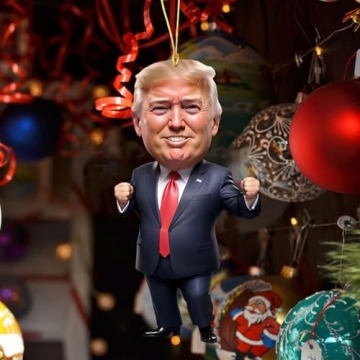 Trump Christmas Ornaments 2024 - 7 Pack Fun Decorations