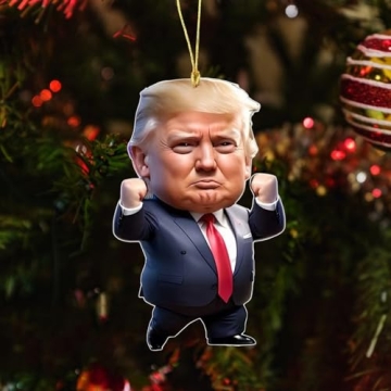 Trump Christmas Ornaments 2024 - 7 Pack Fun Decorations