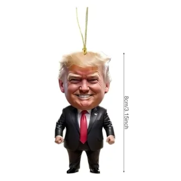 Trump Christmas Ornaments 2024 - 7 Pack Fun Decorations