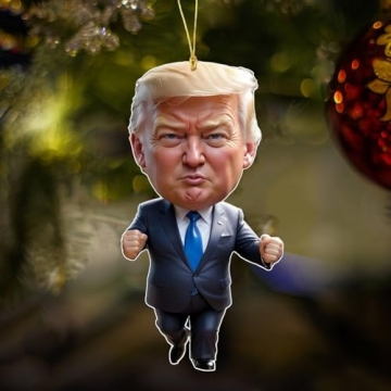 Trump Christmas Ornaments 2024 - 7 Pack Fun Decorations