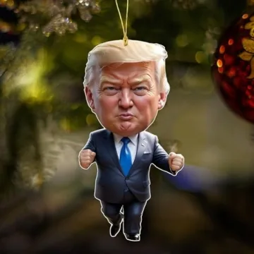 Trump Christmas Ornaments 2024 - 7 Pack Fun Decorations