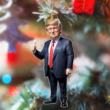 Trump Christmas Ornaments 2024 - 7 Pack Fun Decorations