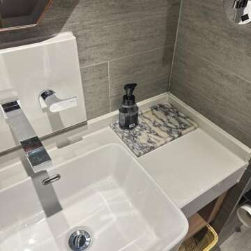 GHYFGD Real Natural Marble Tray Calcutta Viola Stone 12x8