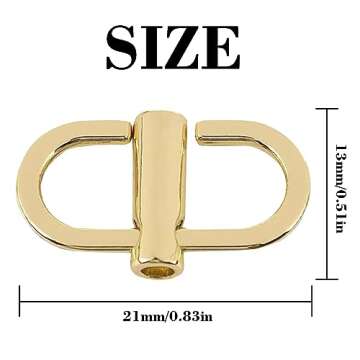 YQBOOM Adjustable Metal Buckles for Chain Strap Bag Shorten Your Bag Length Accessories-Need to be F...