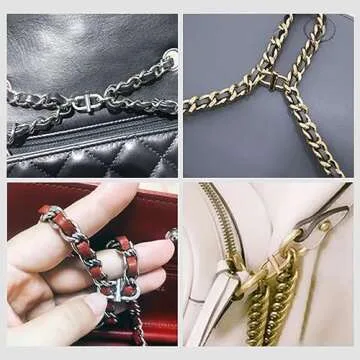 YQBOOM Adjustable Metal Buckles for Chain Strap Bag Shorten Your Bag Length Accessories-Need to be Fastened with Screwdriver Screw Reinforcement!（4 Pack） (Gold)