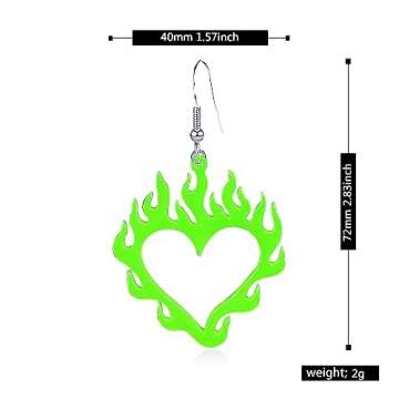 Stylish Chanaiqw Flame Dangle Earrings for Hip Hop Fans