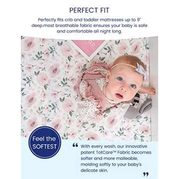 TotAha Premium Stretchy Crib Sheets - Soft & Stylish