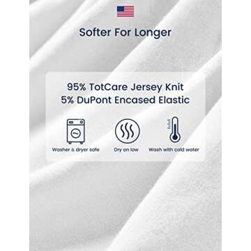 TotAha Premium Stretchy Crib Sheets - Soft & Stylish