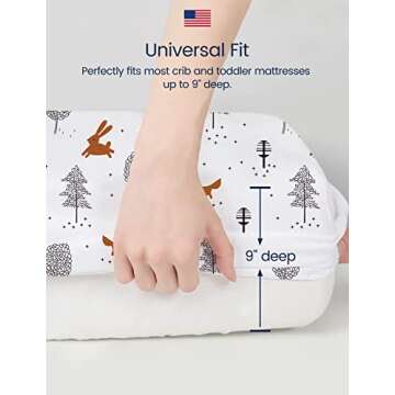 TotAha Premium Stretchy Crib Sheets - Soft & Stylish