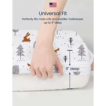 TotAha Premium Stretchy Crib Sheets - Soft & Stylish