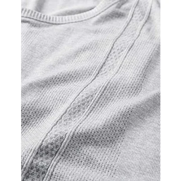 CRZ YOGA Women's Active Seamless Workout Tank Tops Racerback Athletic Running Yoga Gym Shirts Long Length