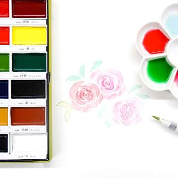 Kuretake GANSAI TAMBI Watercolor Paint Set 24 Colors