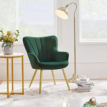 Buy Yaheetech Velvet Accent Chair - Modern and Cozy