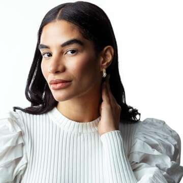 Gemistry Judy Crowell Jewelry Sterling Silver and Rhodium Diamond Cut Triple Hoop Earrings with Freshwater Pearl