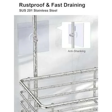 Durable SMARTAKE Hanging Shower Head Caddy for Shower Organization