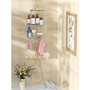 Durable SMARTAKE Hanging Shower Head Caddy for Shower Organization