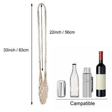 Boho Water Bottle Sling Bag - Handmade Eco-Friendly Carrier