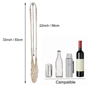 Boho Water Bottle Sling Bag - Handmade Eco-Friendly Carrier