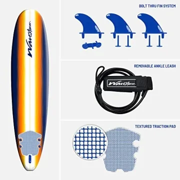 Wavestorm 8ft Classic Longboard Surfboard A Affordable Durable