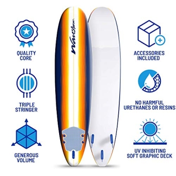 Wavestorm 8ft Classic Longboard Surfboard A Affordable Durable