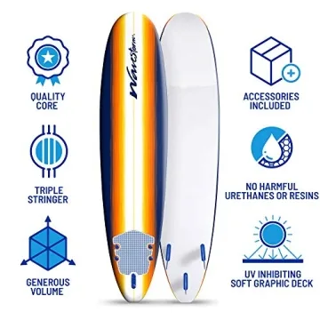 Wavestorm 8ft Classic Longboard Surfboard A Affordable Durable