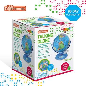 Interactive Globe For Kids with Smart Pen - 9” Educational Toy