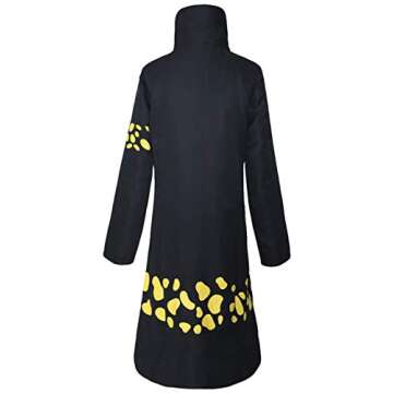 DIFFERONE Adults Trafalgar Law Coat One Piece Anime Cloak Surgeon Uniform Cosplay Costume For Men