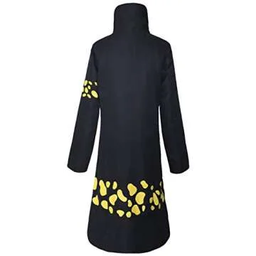 DIFFERONE Adults Trafalgar Law Coat One Piece Anime Cloak Surgeon Uniform Cosplay Costume For Men