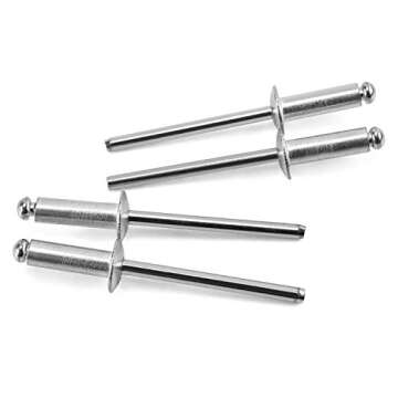 QWORK Silver Stainless Steel Blind Rivet Hardware Blind Rivets Pin Rivet