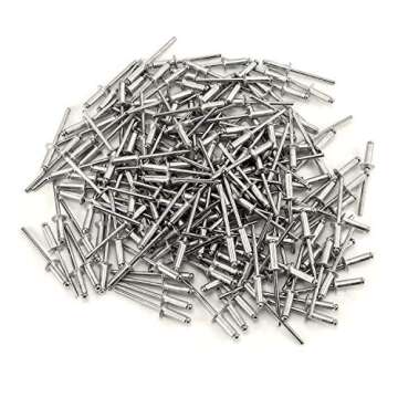 QWORK Silver Stainless Steel Blind Rivet Hardware Blind Rivets Pin Rivet