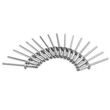 QWORK Silver Stainless Steel Blind Rivet Hardware Blind Rivets Pin Rivet